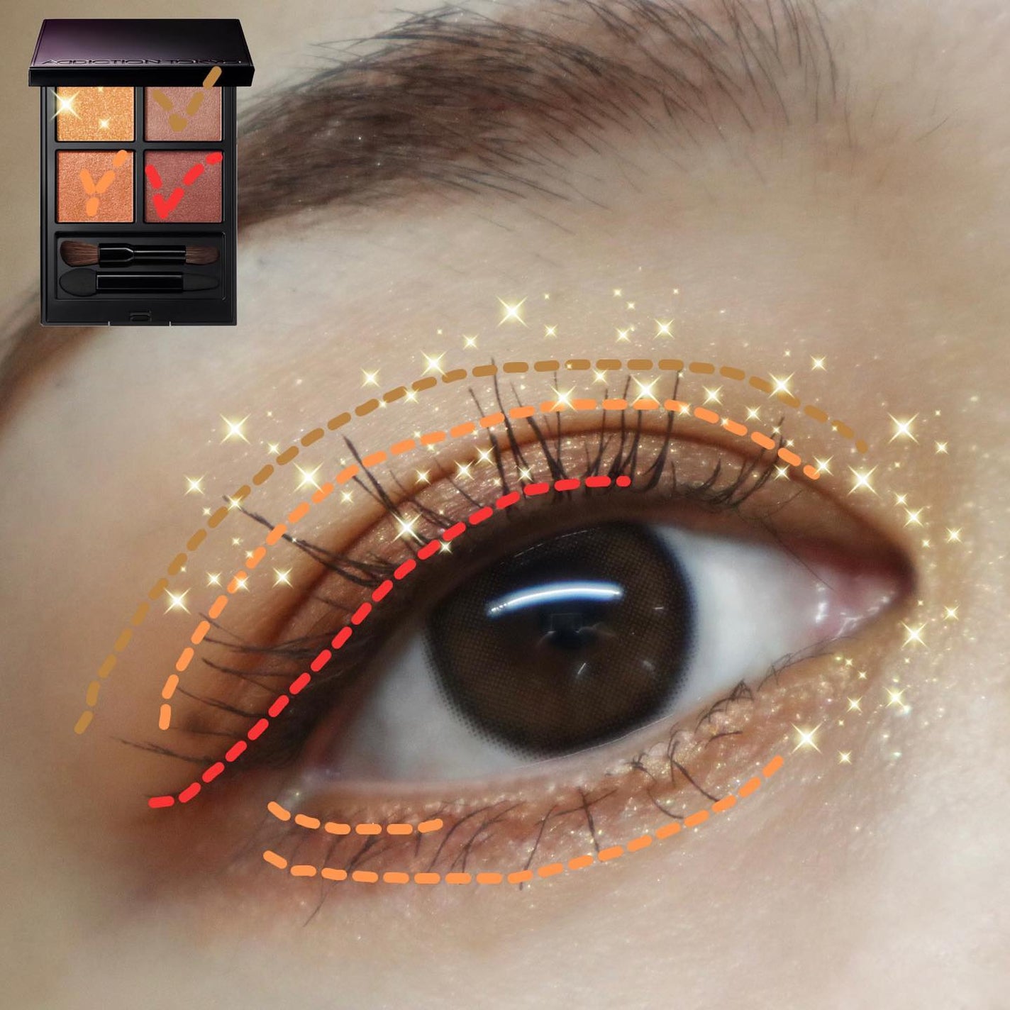 アディクション ザ アイシャドウ パレット/ADDICTION/アイシャドウパレットを使ったクチコミ(6枚目)