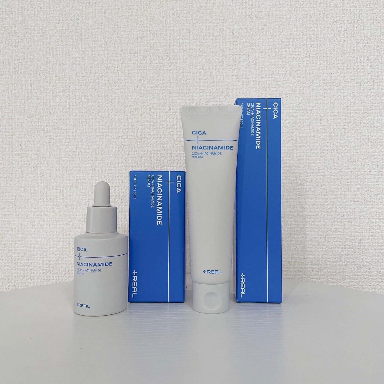 シカ+ナイアシンアミドクリーム/+REAL/フェイスクリームを使ったクチコミ（1枚目）