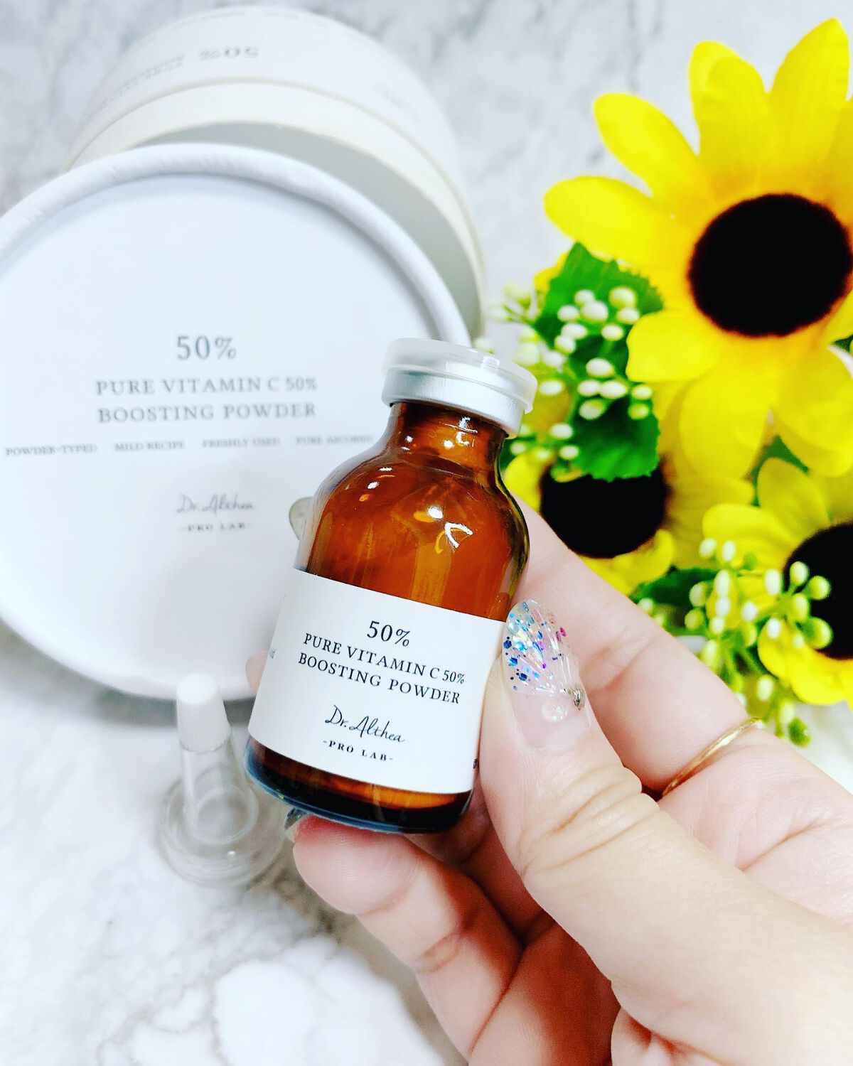 ピュアビタミンC 50％ ブースティングパウダー/Dr.Althea/フェイスパウダーを使ったクチコミ（1枚目）