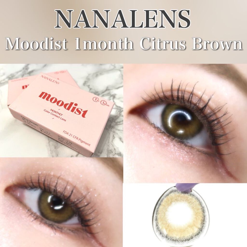 moodist MONTHLY/NANA LENS/カラーコンタクトレンズを使ったクチコミ(1枚目)