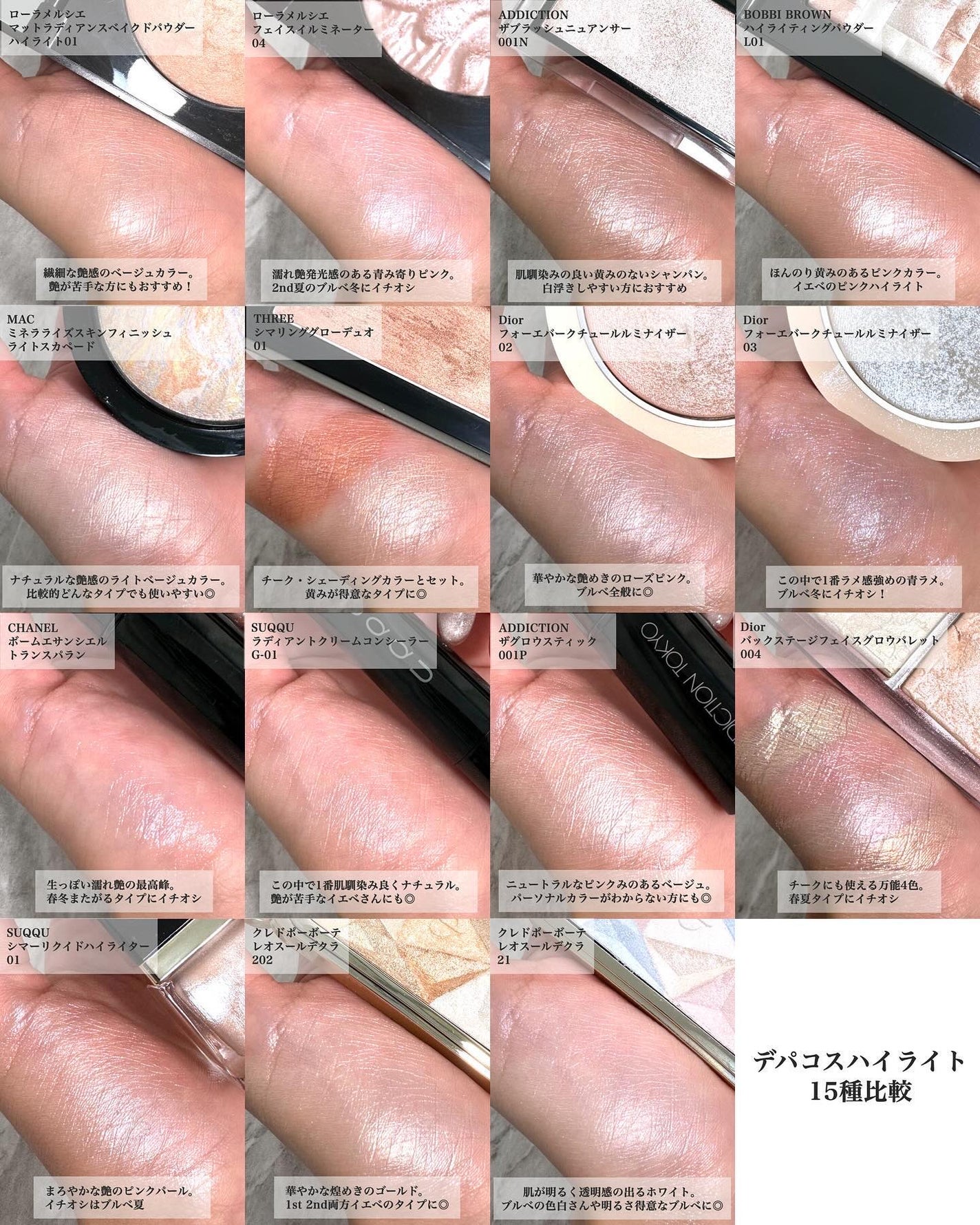 THREE シマリング グロー デュオ/THREE/クリームハイライトを使ったクチコミ(3枚目)