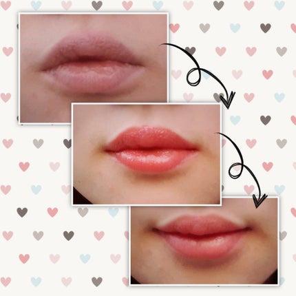 メルティールミナスルージュ(ティントタイプ) T01 ブライドピンクコーラル/キャンメイク/リップティントを使ったクチコミ(3枚目)