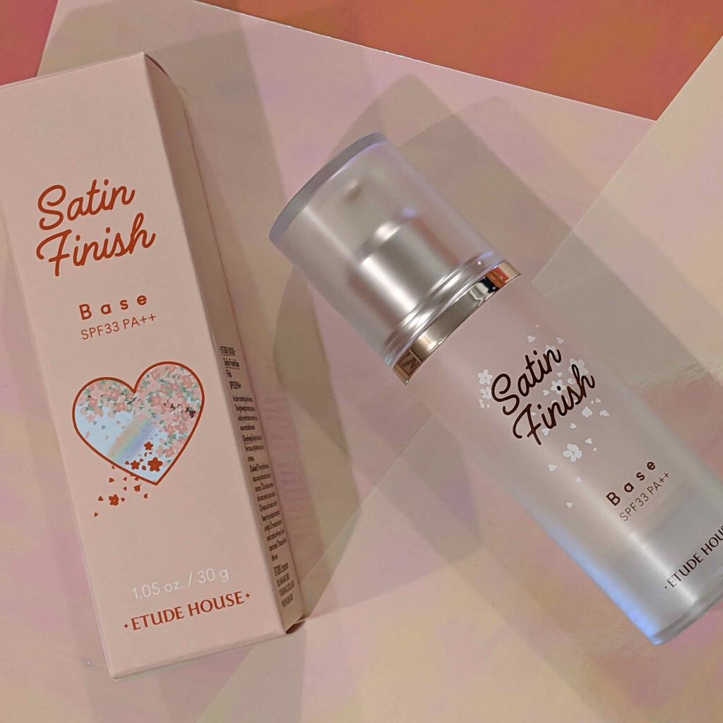 ハート サテンフィニッシュベース ピンク/ETUDE/化粧下地を使ったクチコミ(3枚目)