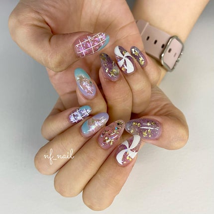 #ネイル,#ジェルネイル,#ニュアンスネイル,#キラキラネイル,#大人ネイル,#夏ネイル,#チェックネイル,#飴ネイル,#宝石ネイルのネイルデザイン