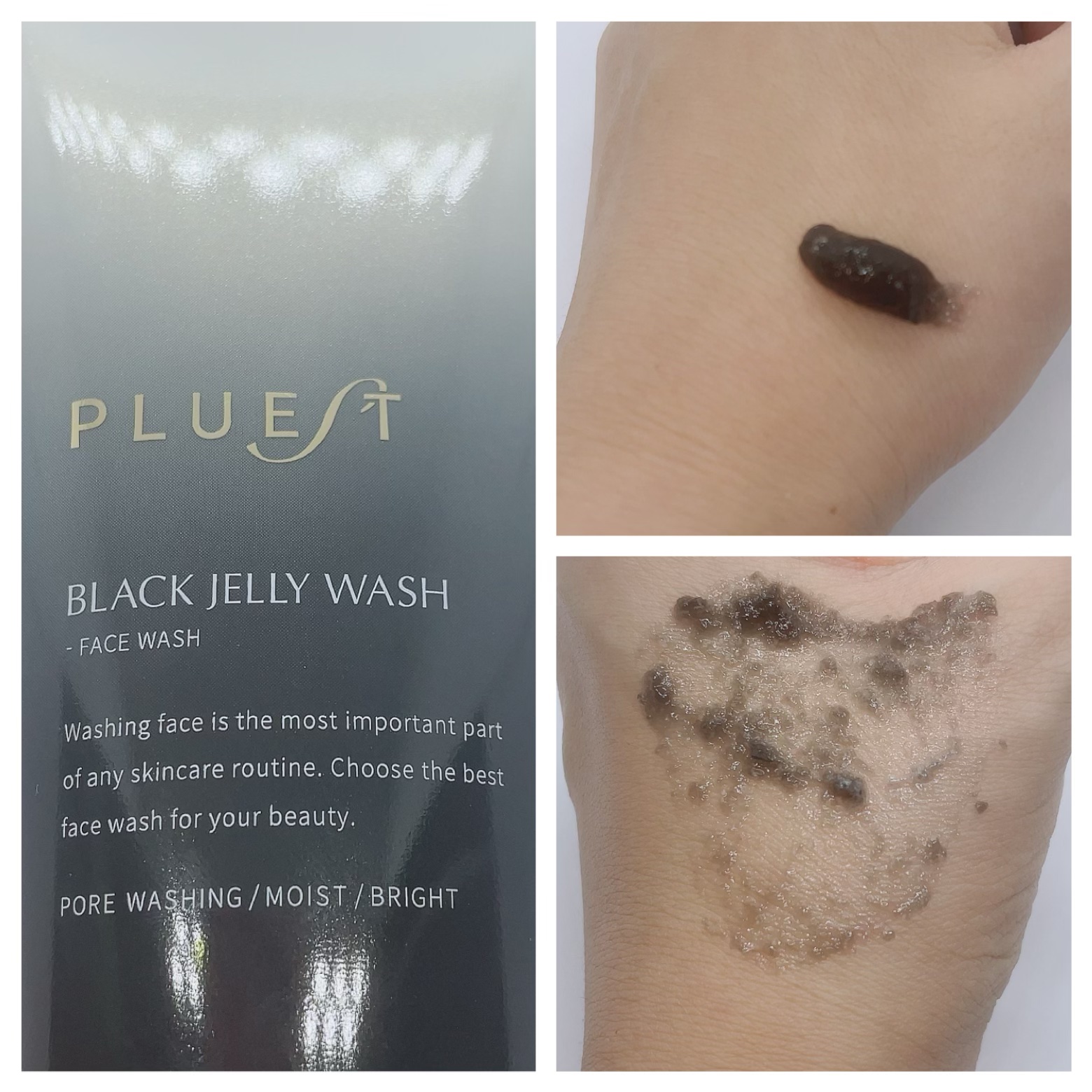 BLACK JELLY WASH（ブラックジェリーウォッシュ）/PLUEST/その他洗顔料を使ったクチコミ（2枚目）