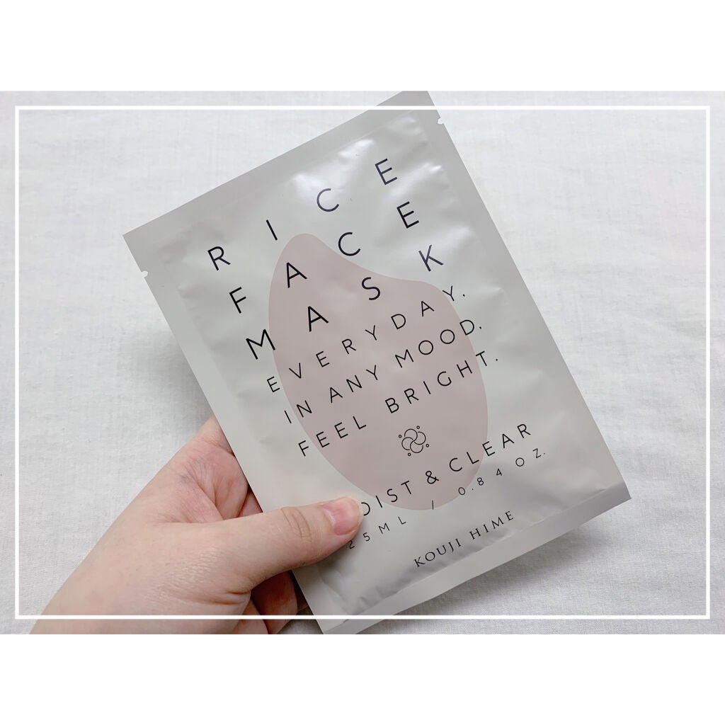 RICE FACE MASKライスバリアフェイスマスク MOISTCLEAR/KOUJIHIME/シートマスク・パックを使ったクチコミ(1枚目)