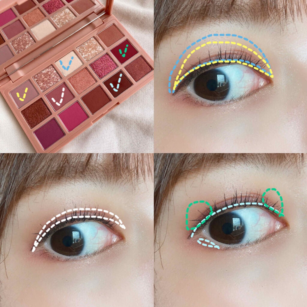 プレイカラーアイパレット ローズボム/ETUDE/アイシャドウパレットを使ったクチコミ(4枚目)