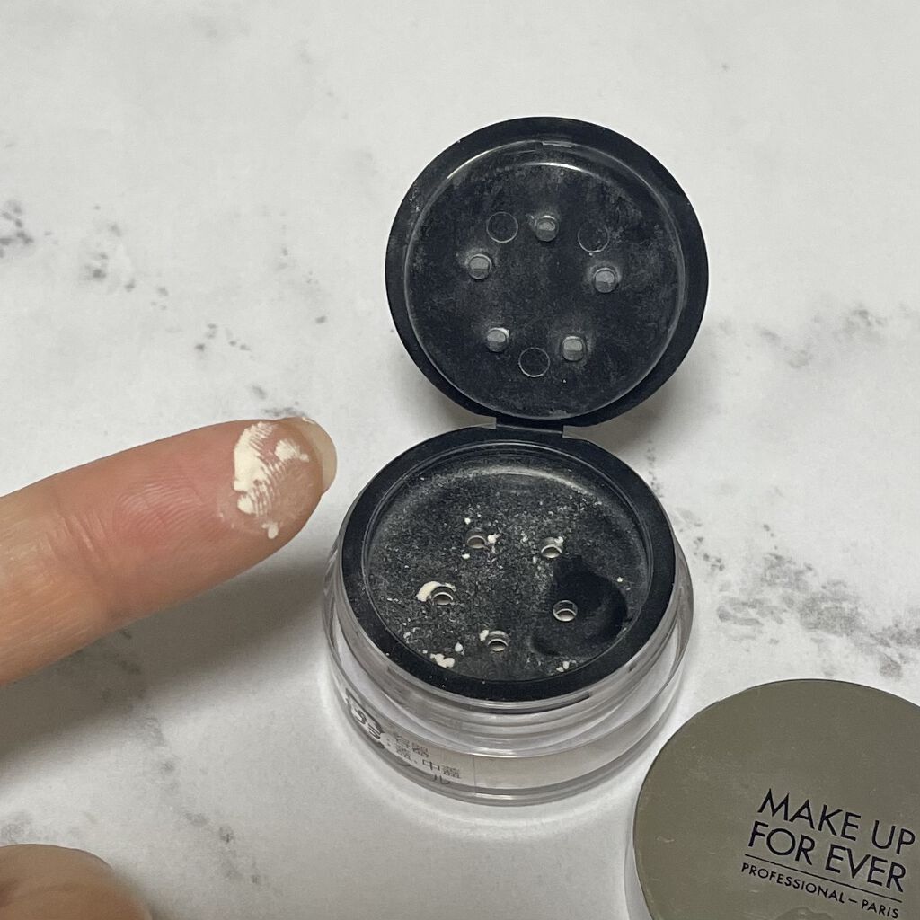 ウルトラ HD セッティングパウダー 2.0 バニラ(ミニサイズ)/MAKE UP FOR EVER/ルースパウダーを使ったクチコミ（3枚目）