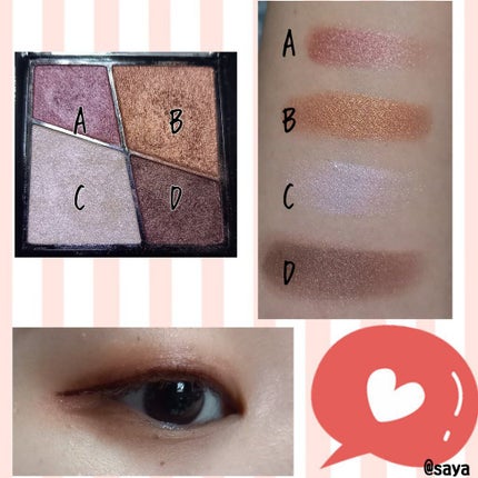 UR GLAM VELVET EYE COLOR PALETTE/U R GLAM/アイシャドウパレットを使ったクチコミ(2枚目)