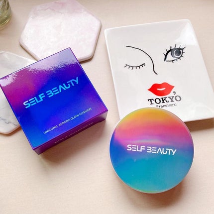 ユニコーン オーロラ光彩クッション/SELF BEAUTY/クッションファンデーションを使ったクチコミ(2枚目)
