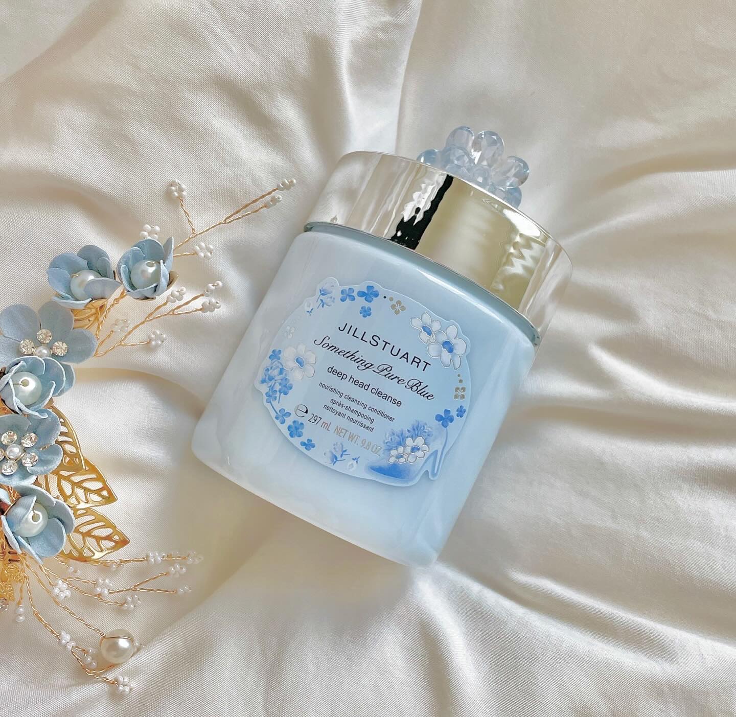 サムシングピュアブルーヘッドクレンズ&ヘアマスク&ヘアブラシ 試してみた】ジルスチュアート サムシングピュアブルー ディープ