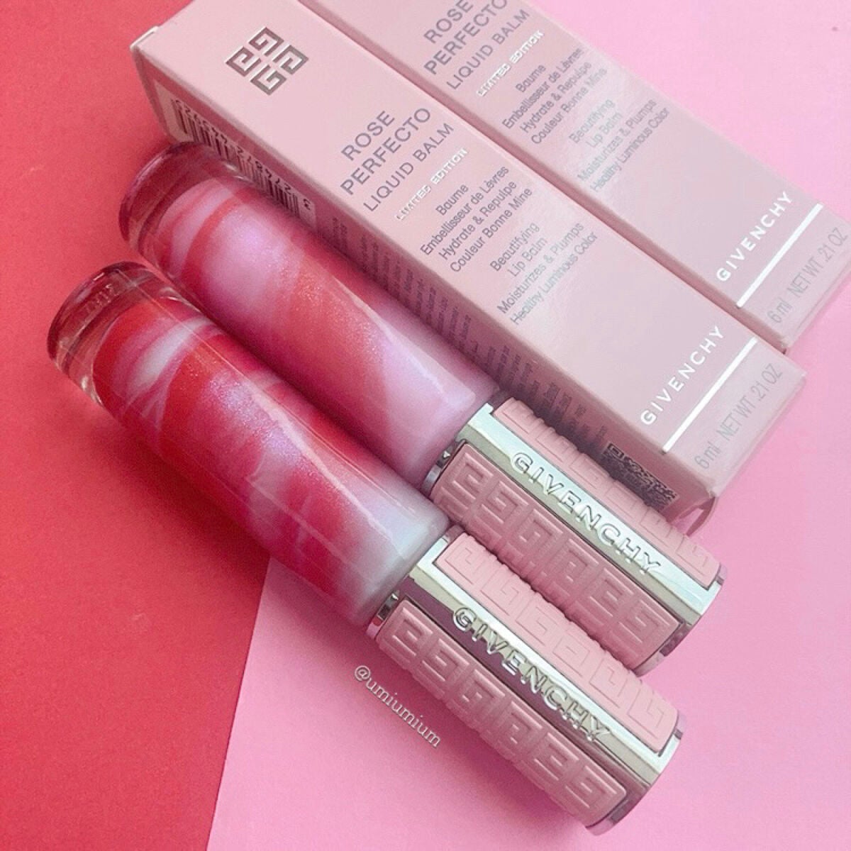 ローズ・パーフェクト・リキッド(フォール コレクション 2022)/GIVENCHY/リップケアを使ったクチコミ(8枚目)