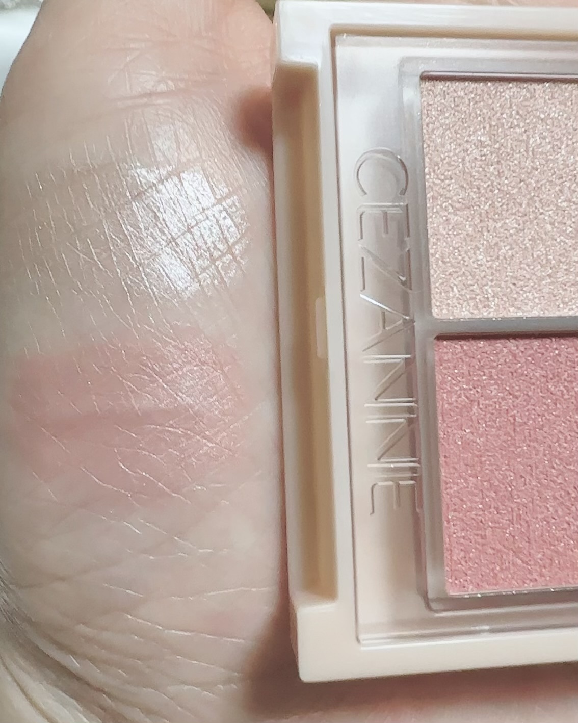 フェイスグロウカラー/CEZANNE/クリームハイライトを使ったクチコミ（2枚目）