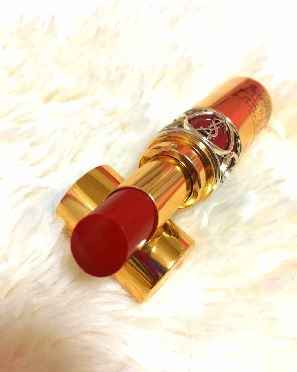 ルージュ ヴォリュプテ シャイン/YVES SAINT LAURENT BEAUTE/口紅を使ったクチコミ(2枚目)