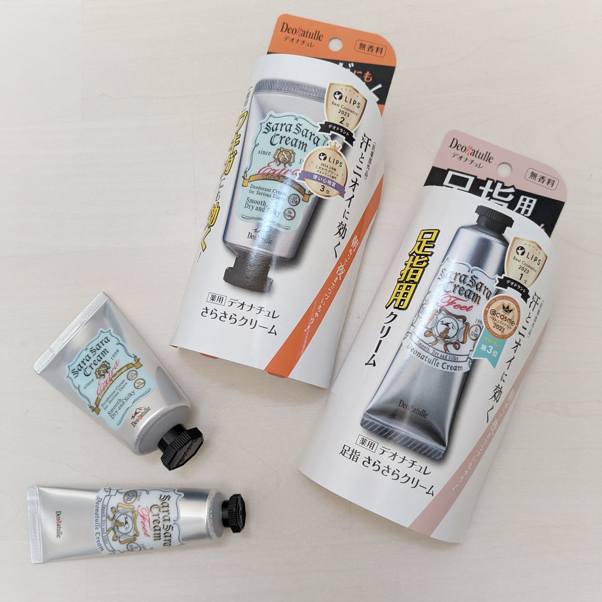 薬用足指さらさらクリーム/デオナチュレ/デオドラント・制汗剤を使ったクチコミ（2枚目）