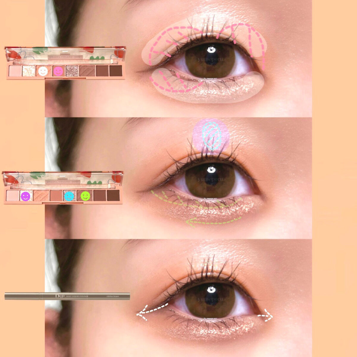 フェアリージュエルアイグリッター Coral Crush Jewelry/Milk Touch/グリッターを使ったクチコミ（3枚目）