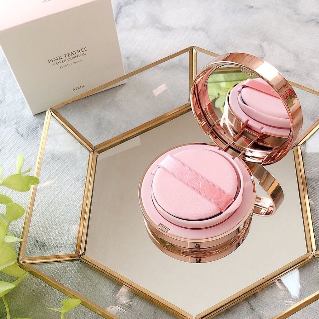 ピンクティーツリーカバークッション/APLIN/クッションファンデーションを使ったクチコミ（2枚目）