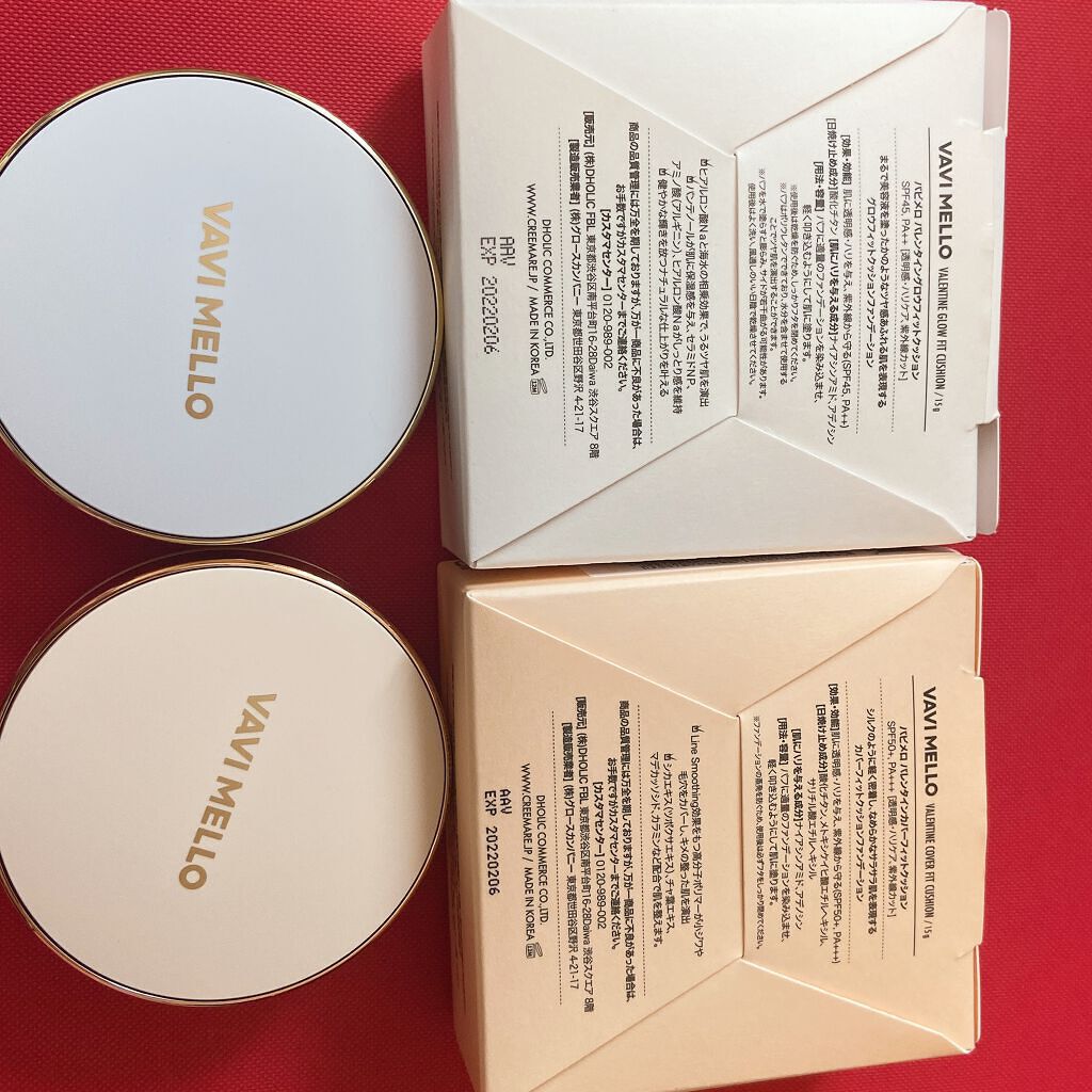 バレンタイングロウフィットクッション/VAVI MELLO/クッションファンデーションを使ったクチコミ(2枚目)