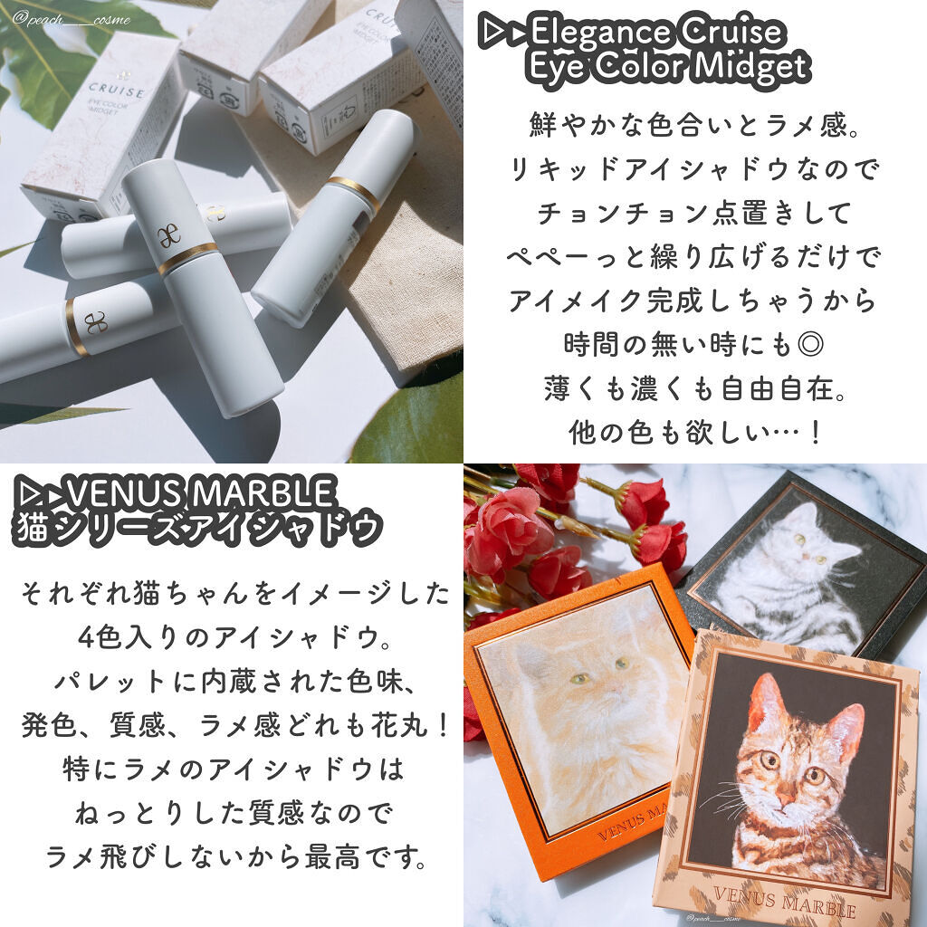 アイカラー ミジェット OR01/エレガンス クルーズ/ジェル・クリームアイシャドウを使ったクチコミ（2枚目）