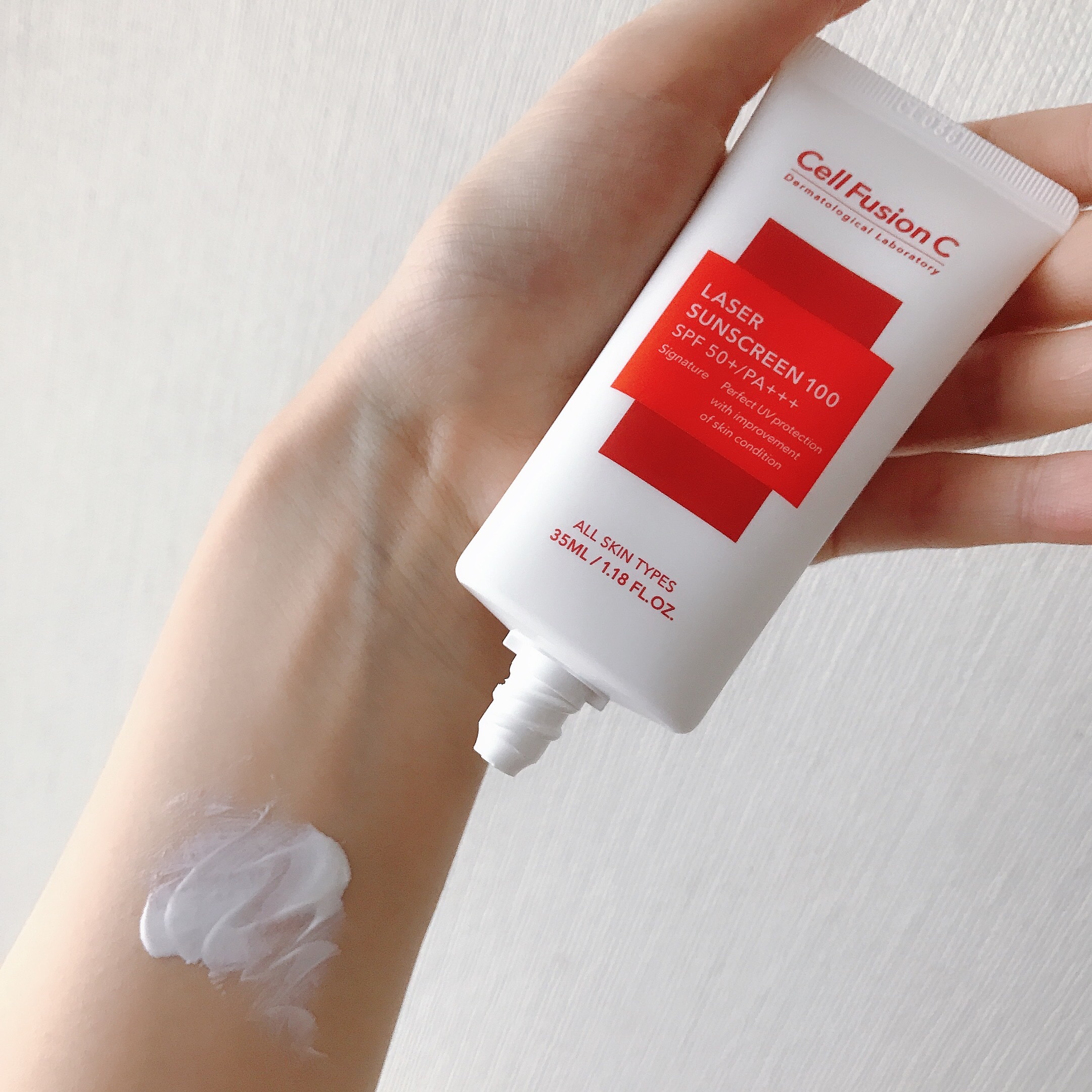 レーザーサンスクリーン 100/Cell Fusion C(セルフュージョンシー)/日焼け止めクリームを使ったクチコミ（2枚目）