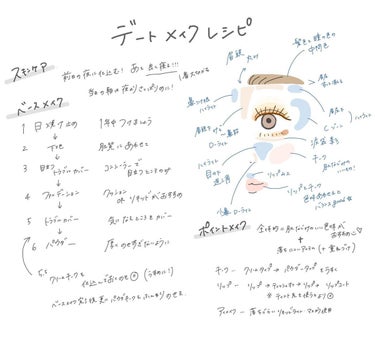 #デートメイクレシピ 🤍🧏🏻‍♀️
ㅤ
ㅤ
週末前に！！！！！
少しでもご参考になれば…🥺
ㅤ
 #デートメイク って王道ピンクも
良いのですが、とっても良いのですが
個人的にはベージュ～柔らかいオレン