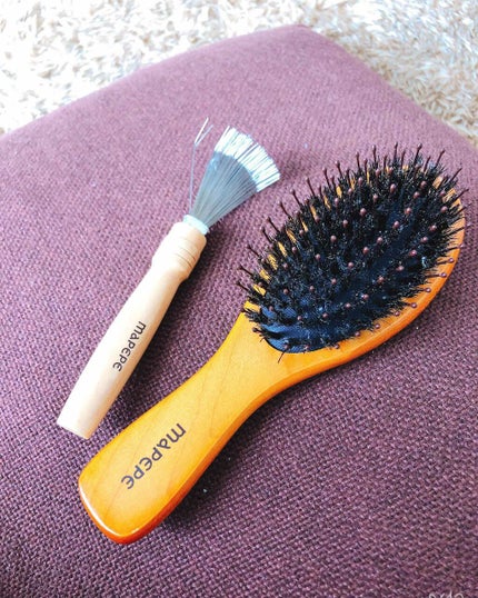 つやつや天然毛のミックスブラシ/マペペ/ヘアブラシを使ったクチコミ(1枚目)