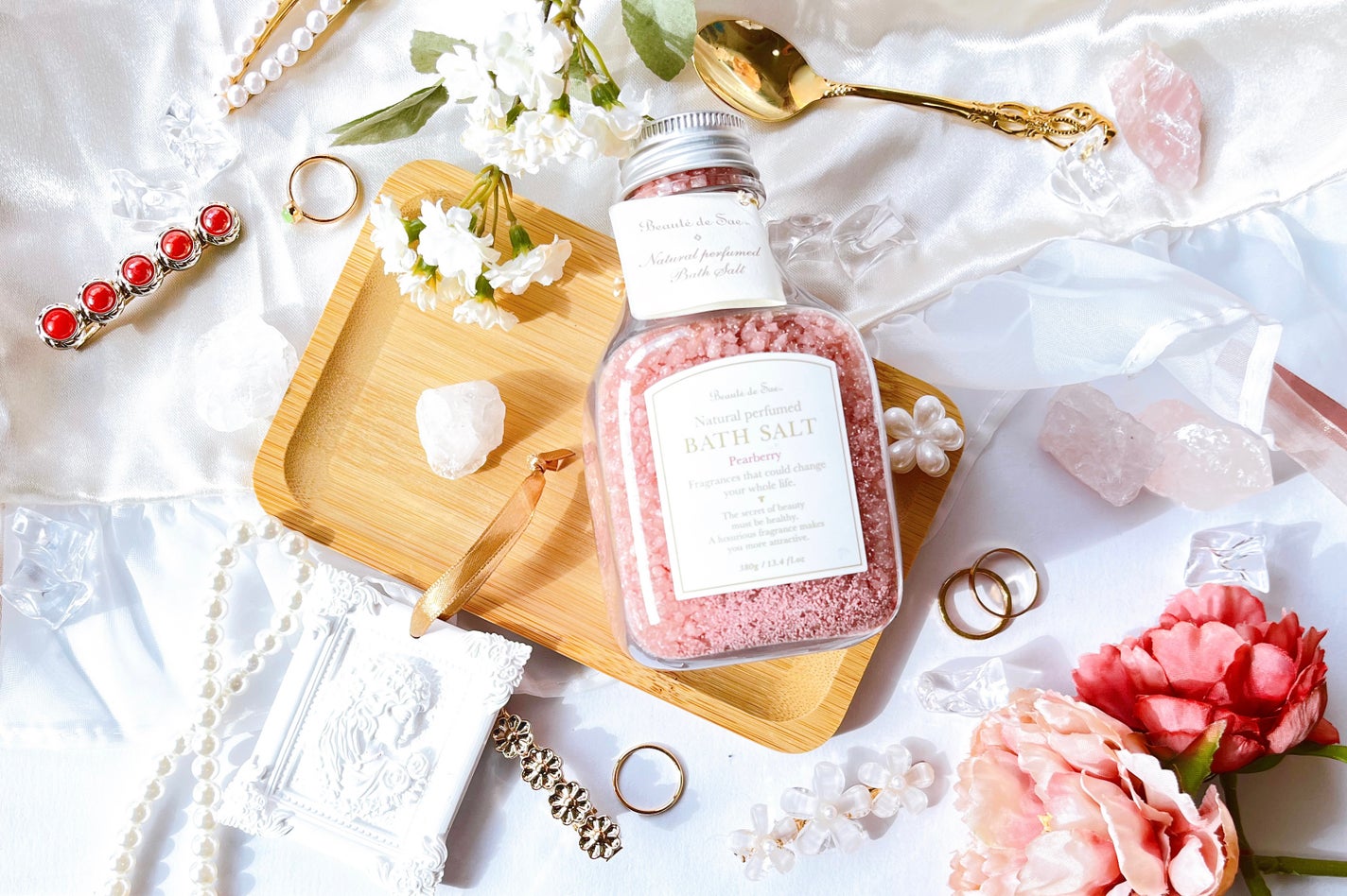 ナチュラル パフュームド バスソルト 〜ローズブーケ〜/ボーテ デュ サエ/入浴剤を使ったクチコミ(3枚目)