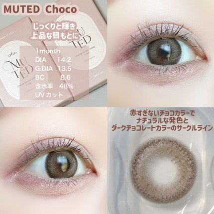 ミューテッド 02 チョコ/OLOLA/カラーコンタクトレンズを使ったクチコミ(2枚目)