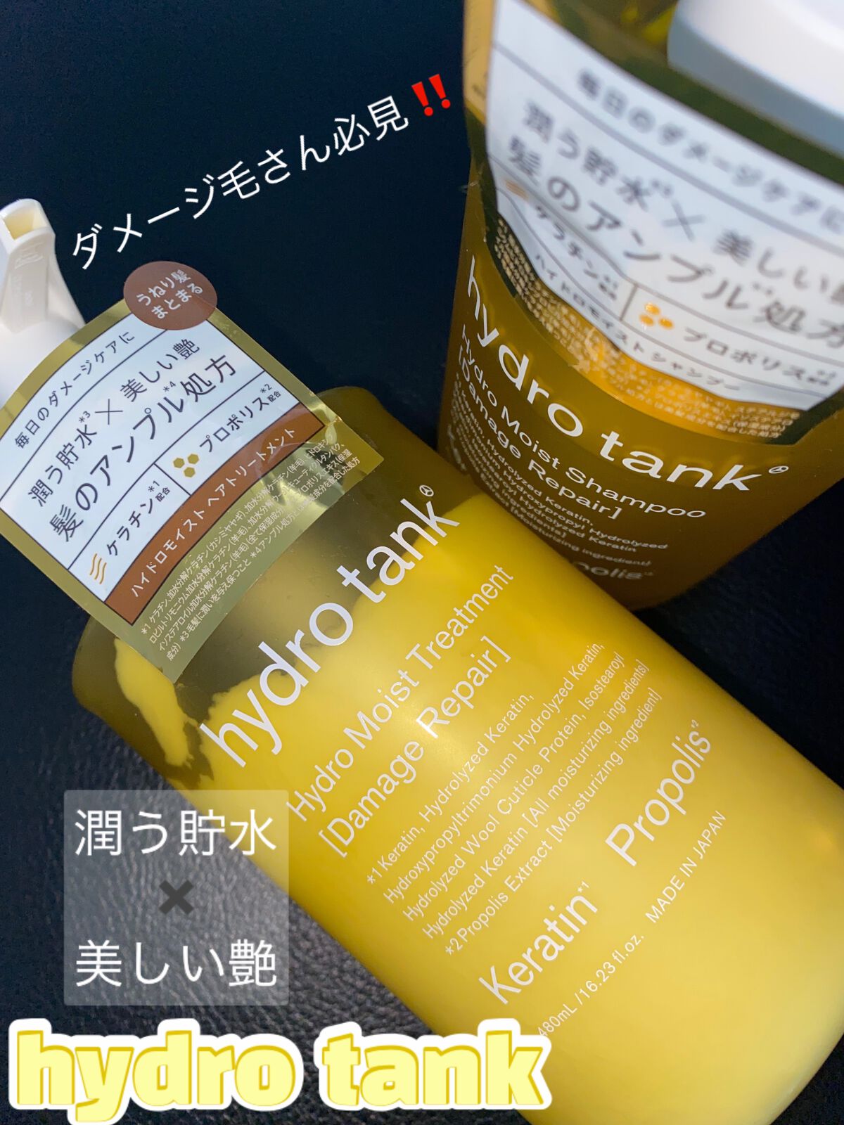 ダメージリペア ハイドロモイスト シャンプー/ヘアトリートメント/hydrotank/シャンプー・コンディショナーを使ったクチコミ(1枚目)