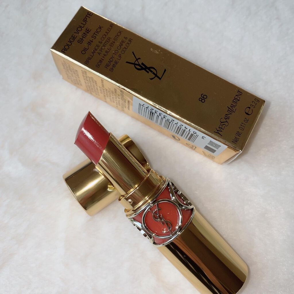 ルージュ ヴォリュプテ シャイン/YVES SAINT LAURENT BEAUTE/口紅を使ったクチコミ(2枚目)