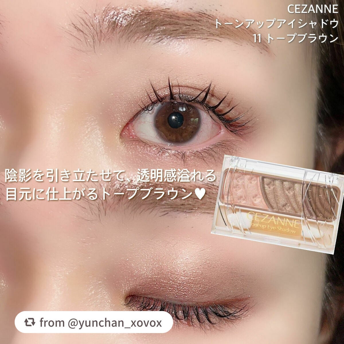 トーンアップアイシャドウ/CEZANNE/アイシャドウパレットを使ったクチコミ(5枚目)