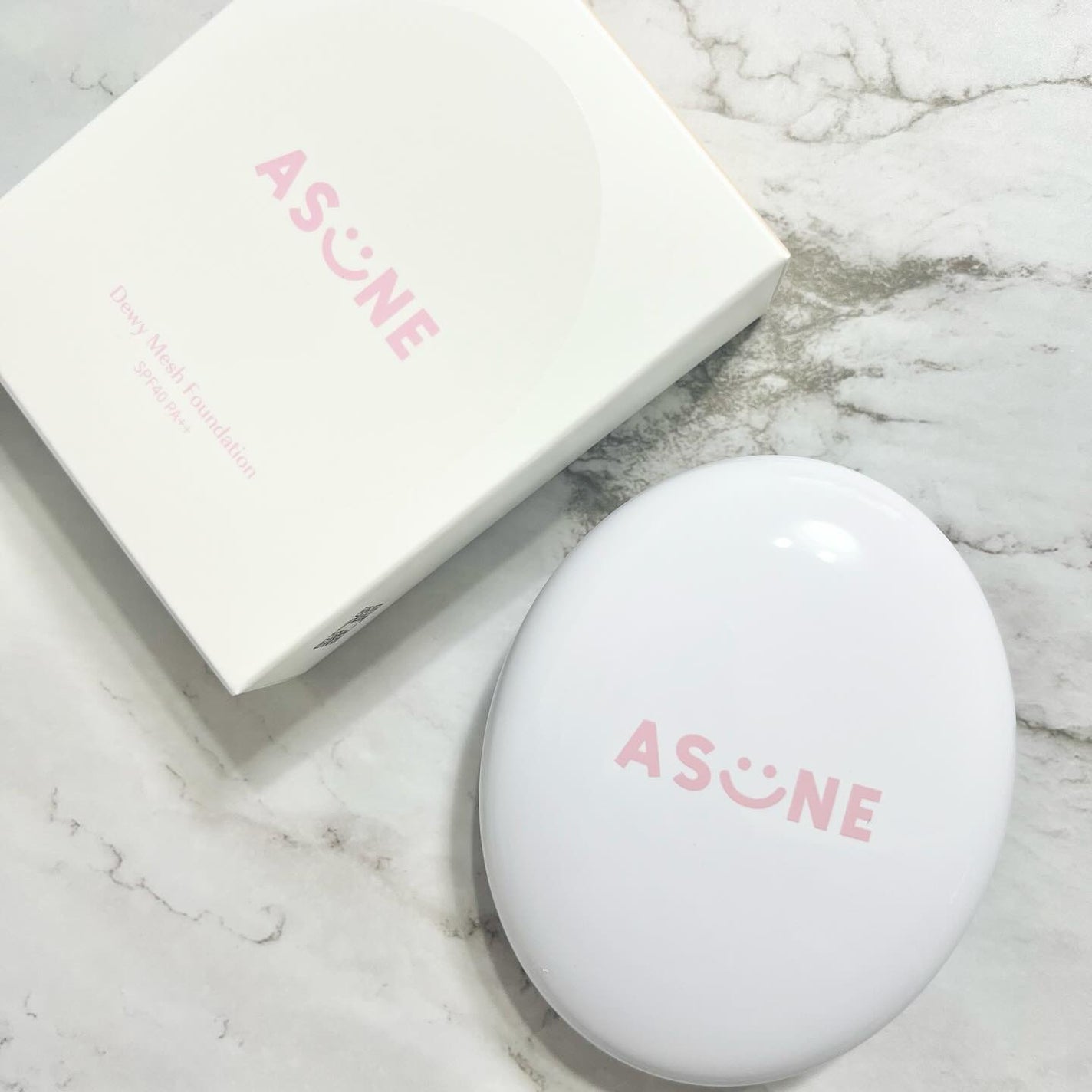 デューイーメッシュファンデーション/ASUNE /クッションファンデーションを使ったクチコミ(1枚目)