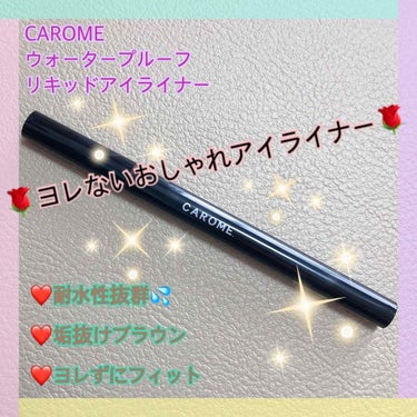 ウォータープルーフ リキッドアイライナー/CAROME./リキッドアイライナーを使ったクチコミ（1枚目）