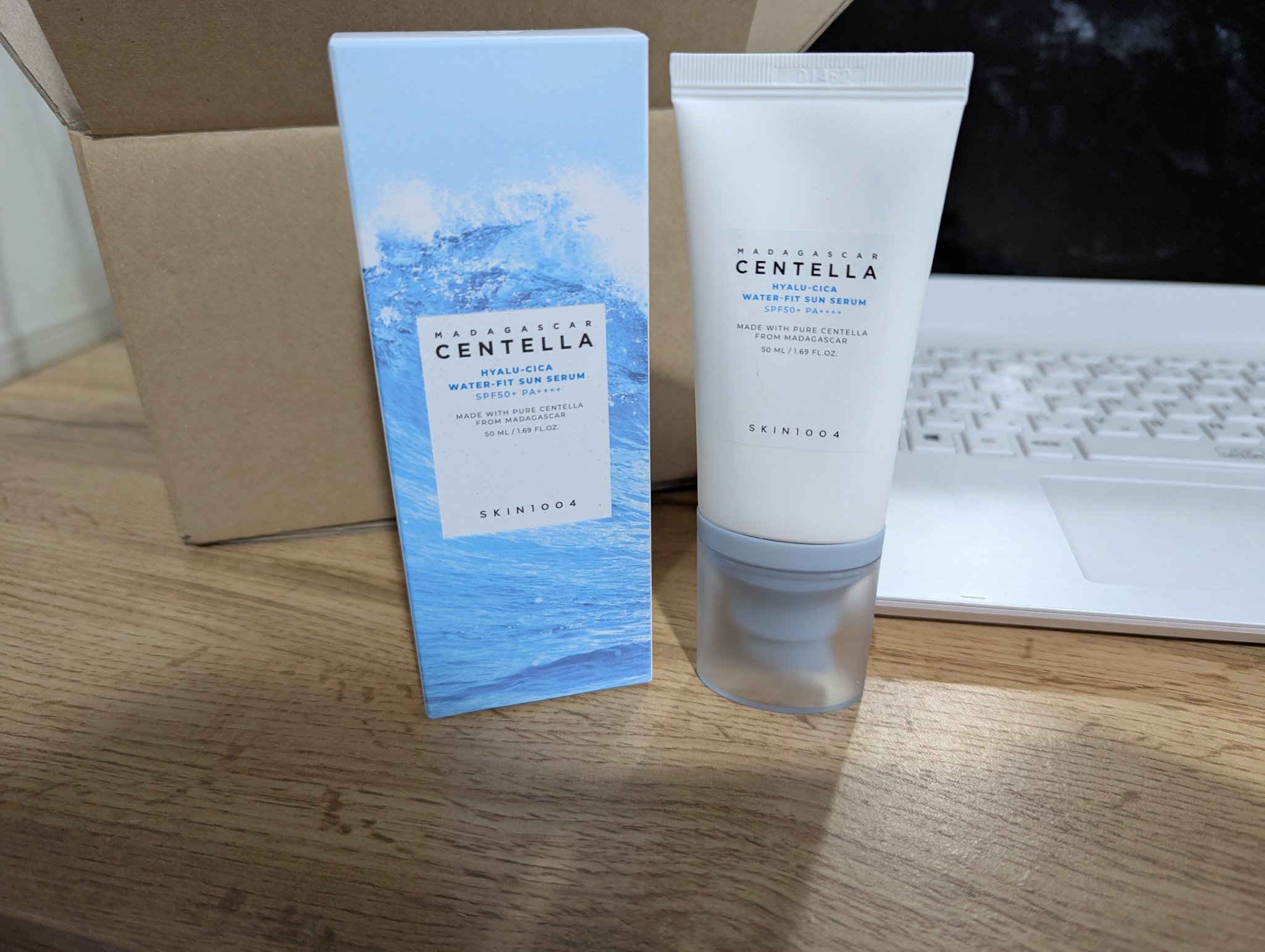 ヒアルーシカ ウォーターフィット サンセラム/SKIN1004/日焼け止めローションを使ったクチコミ（1枚目）