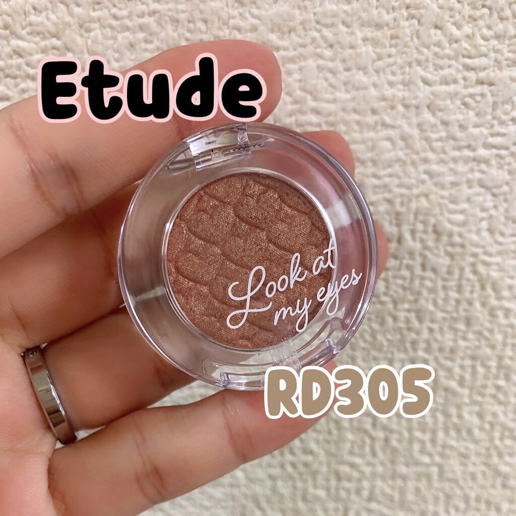 ルックアット マイアイズ RD305 アプリコットブラウン/ETUDE/単色アイシャドウを使ったクチコミ（1枚目）