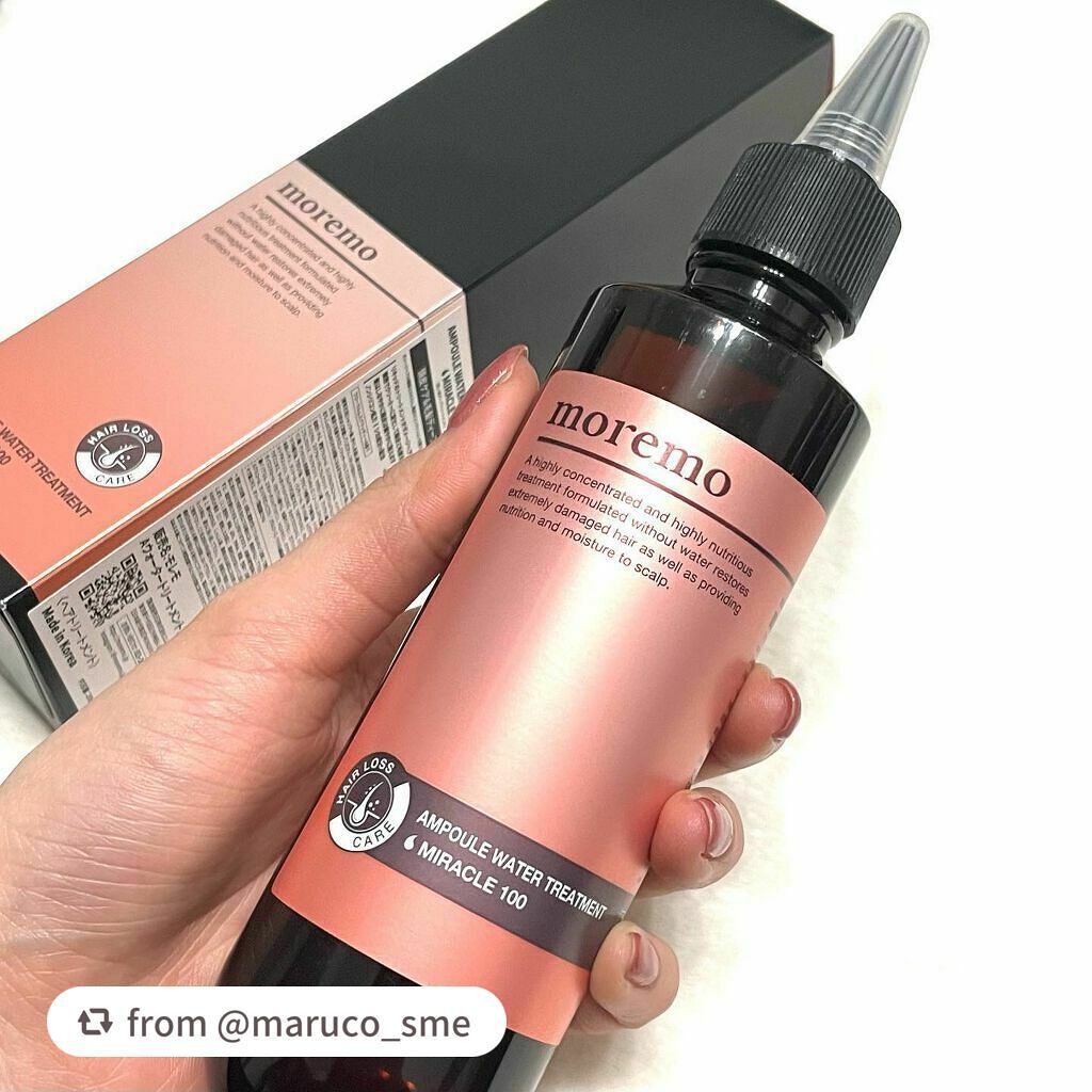 アンプルウォータートリートメント ミラクル100/moremo/洗い流すヘアトリートメントを使ったクチコミ(4枚目)