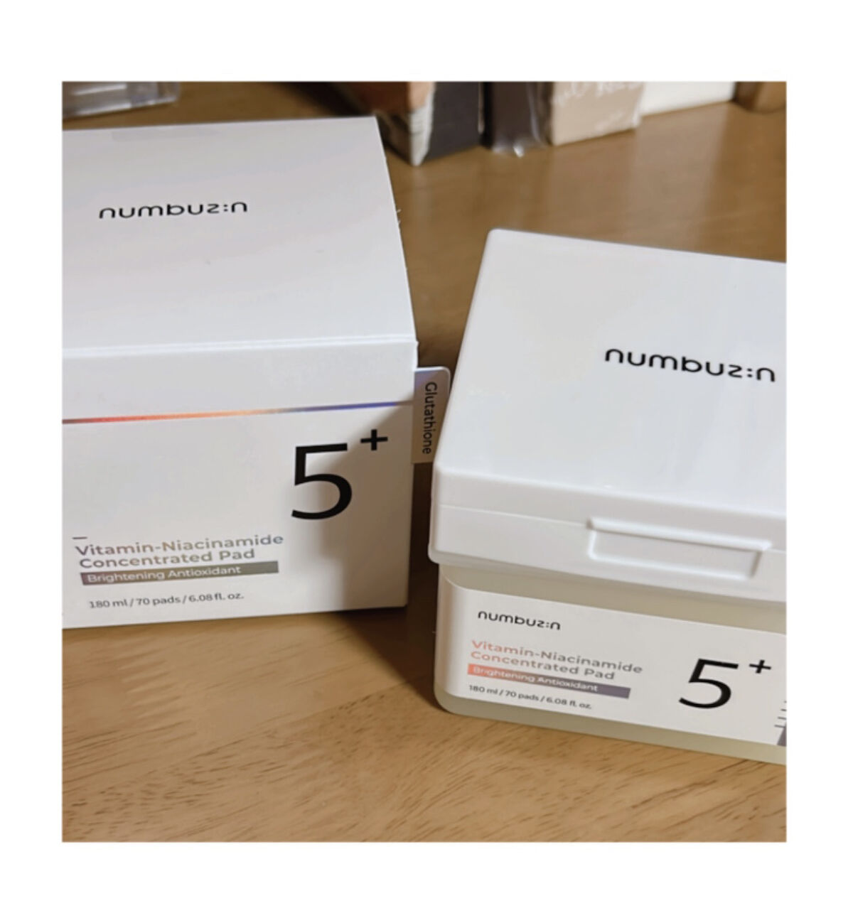 5番 白玉グルタチオンＣフィルムパッド/numbuzin/トナーパッドを使ったクチコミ（1枚目）