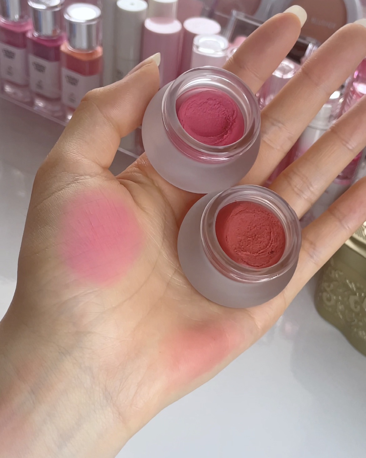 リップアンドチーク ブラーリープリンポット/fwee/口紅を使ったクチコミ（3枚目）