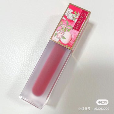 CATKIN 桃源 リキッドリップスティックマットのクチコミ「唇间桃源 卡婷 桃花源唇釉 💓💄🇨🇳 
C04 朱砂 水嫩朱砂红 可甜可盐 💋

朱砂は辰砂と.....」（1枚目）