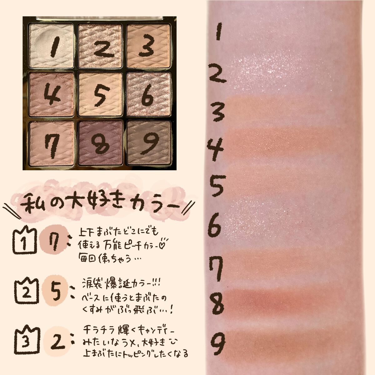 ソフトクレイビームアイシャドウパレット/AMIOK/ジェル・クリームアイシャドウを使ったクチコミ(4枚目)