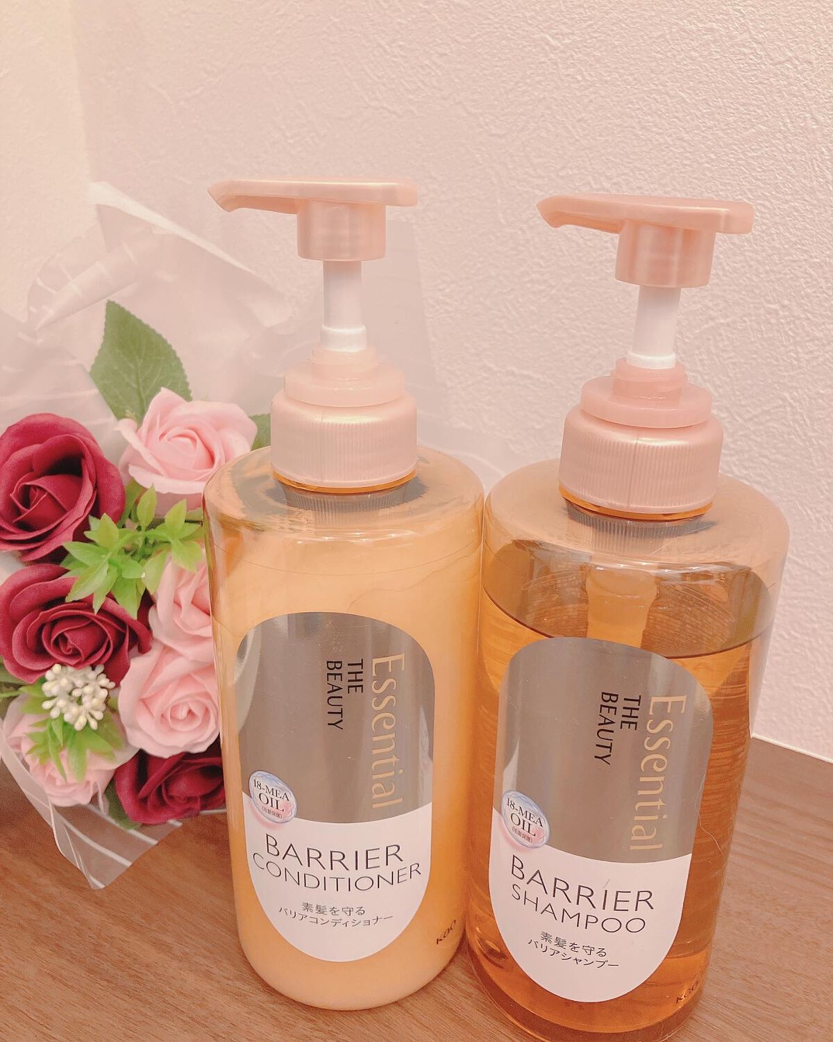 ザビューティ 髪のキメ美容素髪を守る バリアシャンプー/コンディショナー/エッセンシャル/シャンプー・コンディショナーを使ったクチコミ（1枚目）