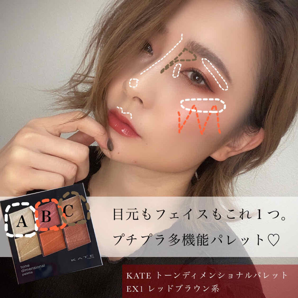 トーンディメンショナルパレット/KATE/メイクアップキットを使ったクチコミ（3枚目）