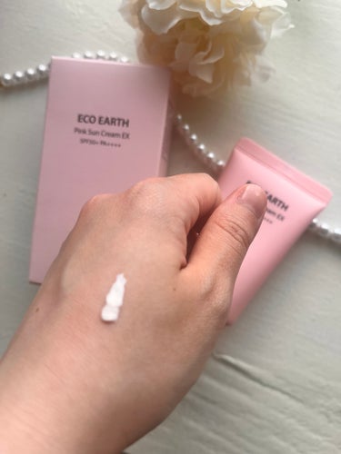 Eco Earth Pink Sun Cream/the SAEM/日焼け止め・UVケアを使ったクチコミ（2枚目）