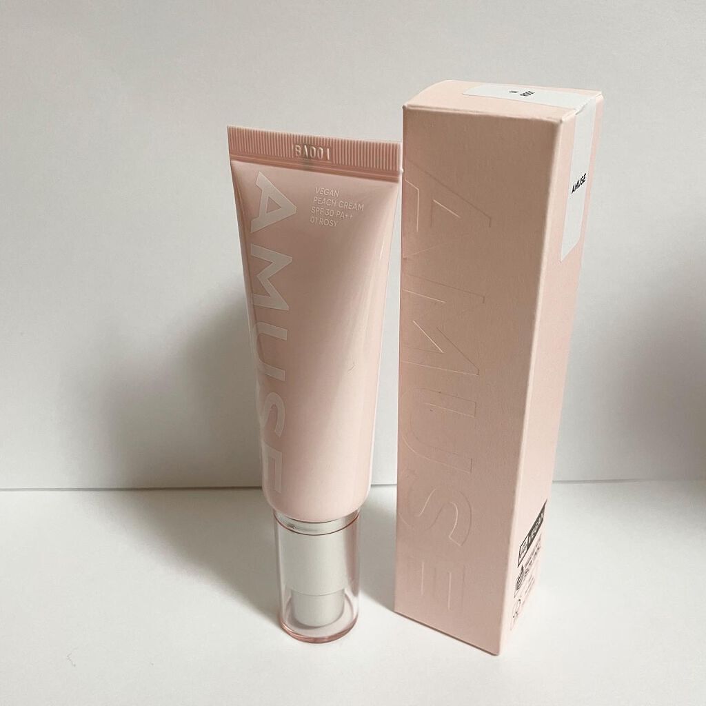 ヴィーガンピーチクリーム/AMUSE/化粧下地を使ったクチコミ(2枚目)