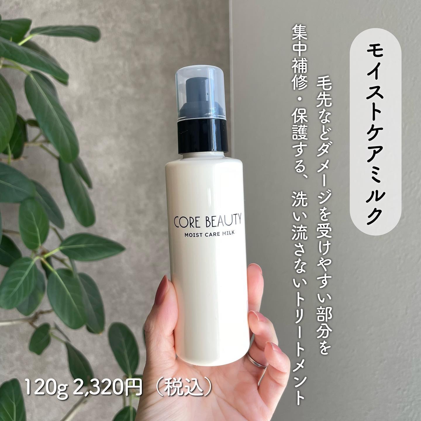 モイストケアミルク/CORE BEAUTY/アウトバストリートメントを使ったクチコミ（3枚目）