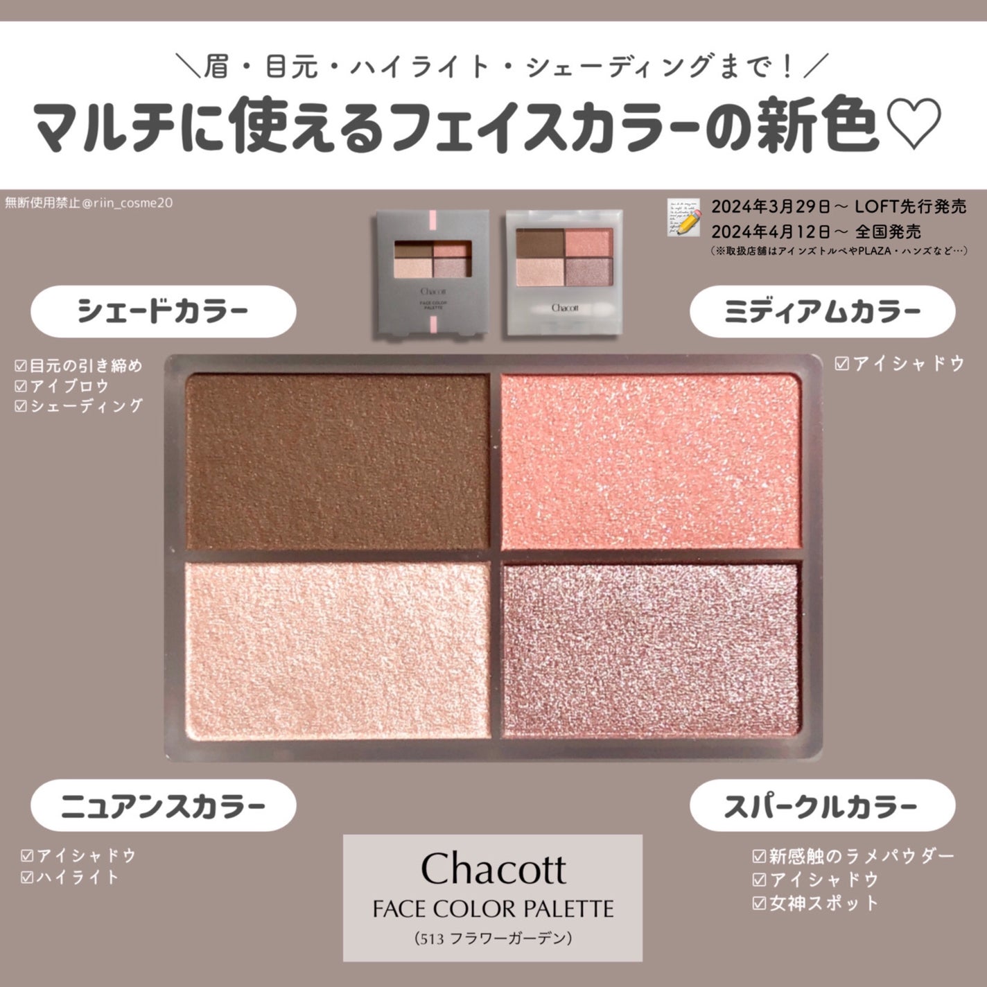フェイスカラーパレット/チャコット・コスメティクス/アイシャドウパレットを使ったクチコミ(2枚目)