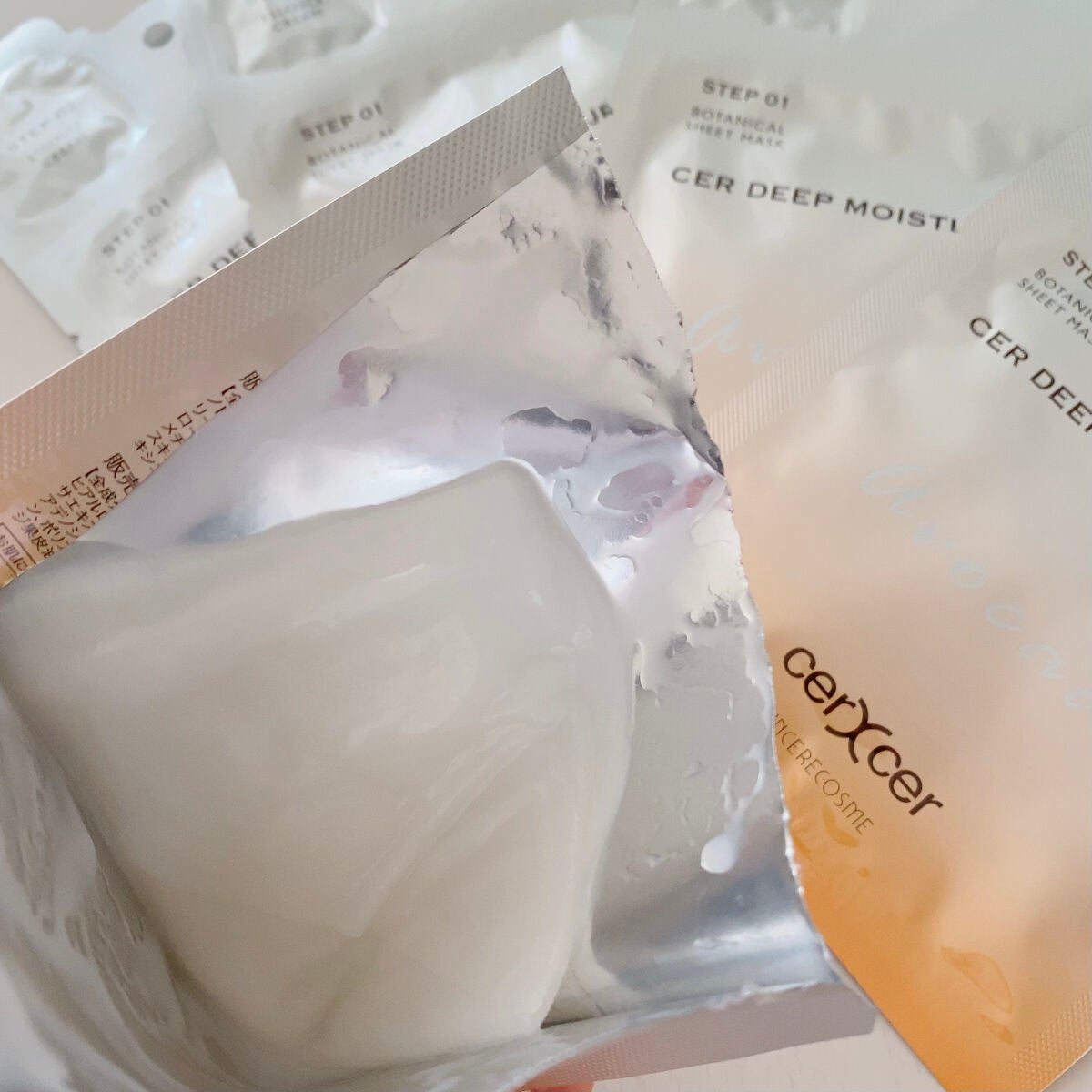 ディープモイスチャー マスク (ケアクリーム付き)/cerXcer/シートマスク・パックを使ったクチコミ(3枚目)
