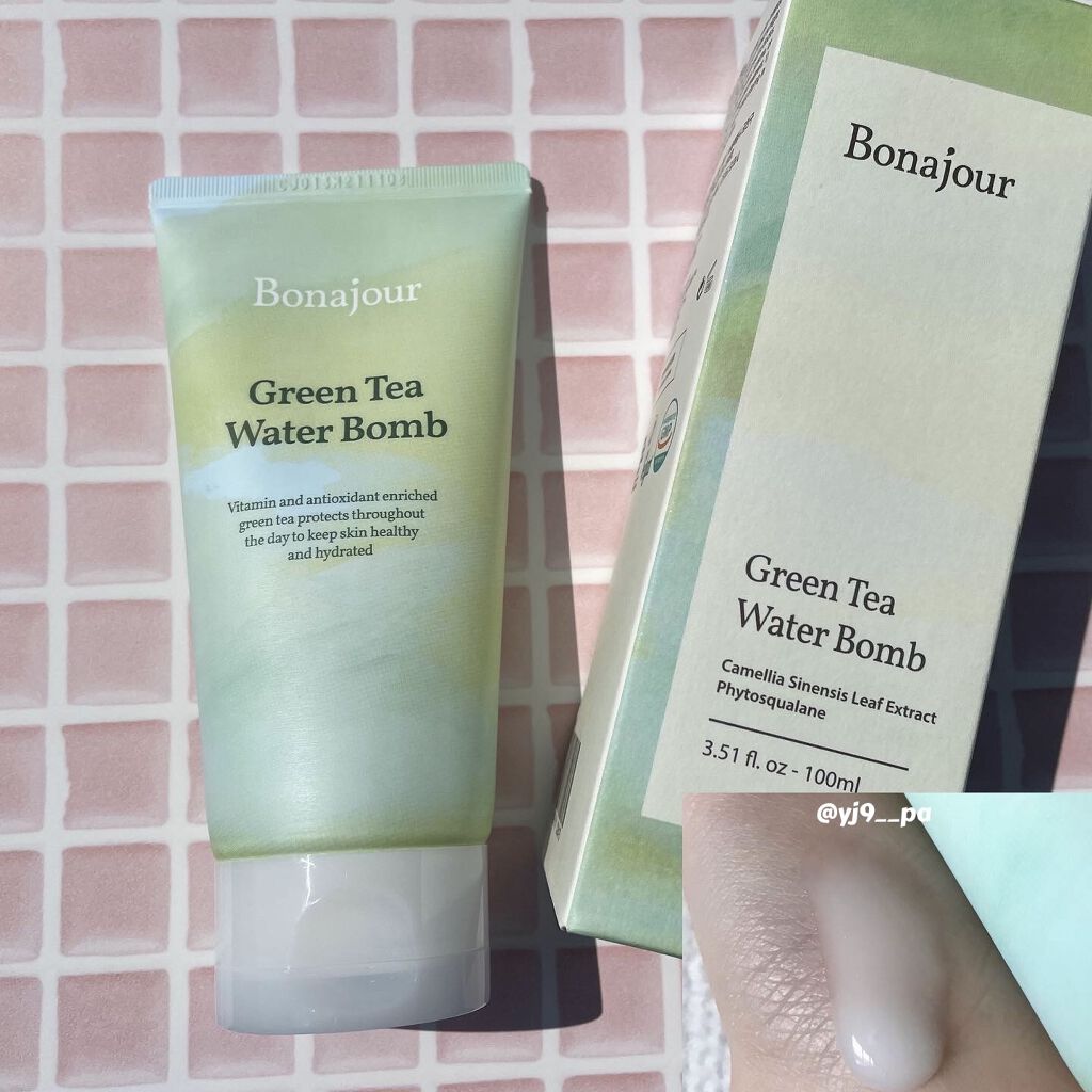 グリーンティーウォーターボム/Bonajour/フェイスクリームを使ったクチコミ（3枚目）