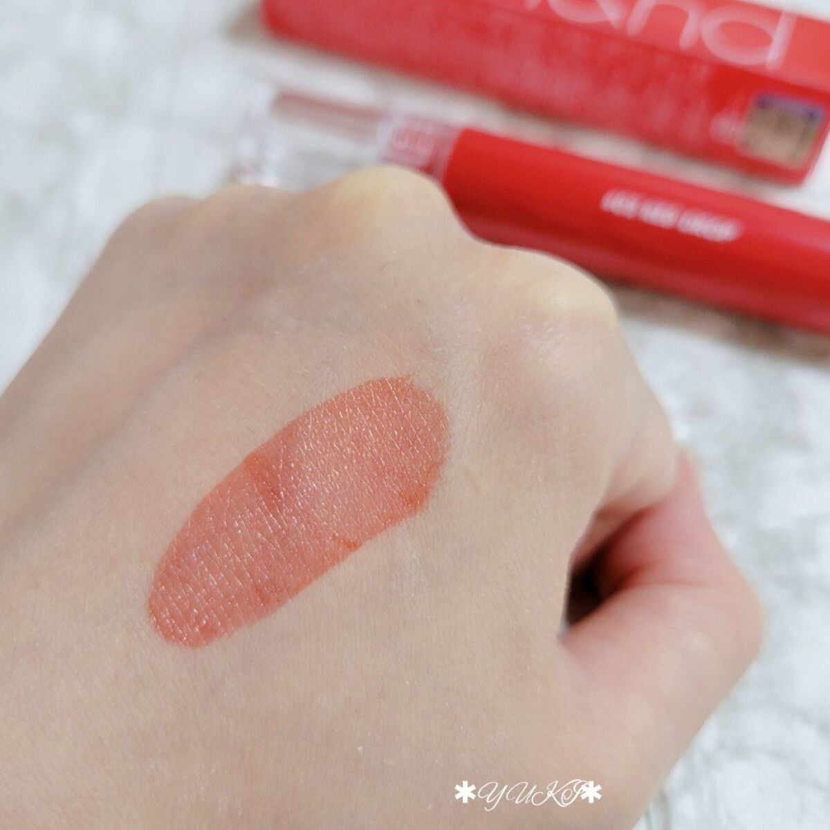 グラスティングウォーターティント/rom&nd/リップティントを使ったクチコミ(7枚目)