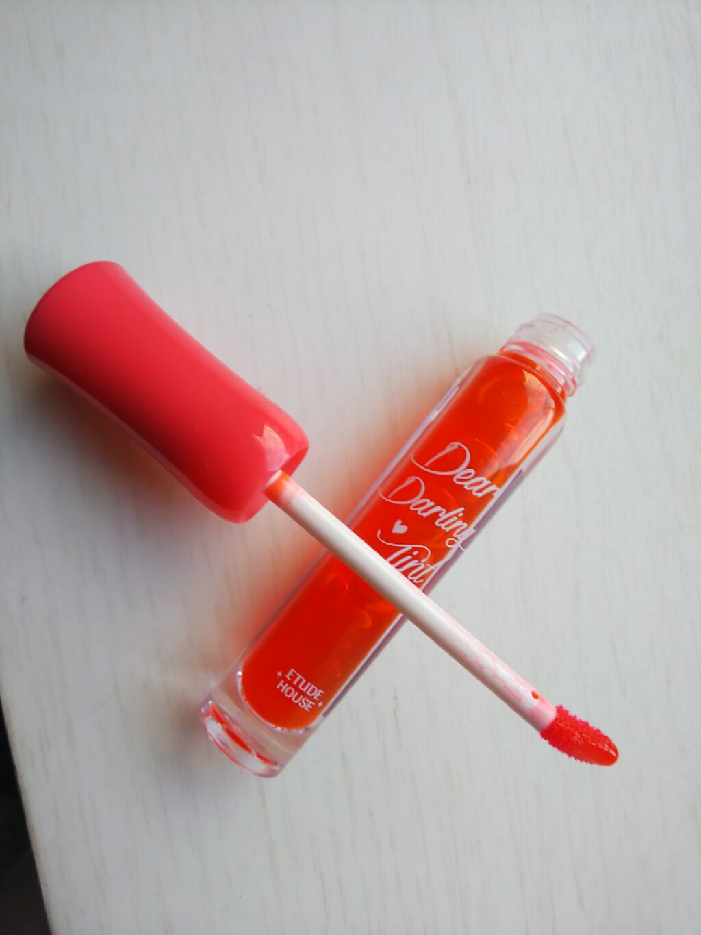 ディアダーリン ウォータージェルティント OR201(キンカン)/ETUDE/リップティントを使ったクチコミ（2枚目）